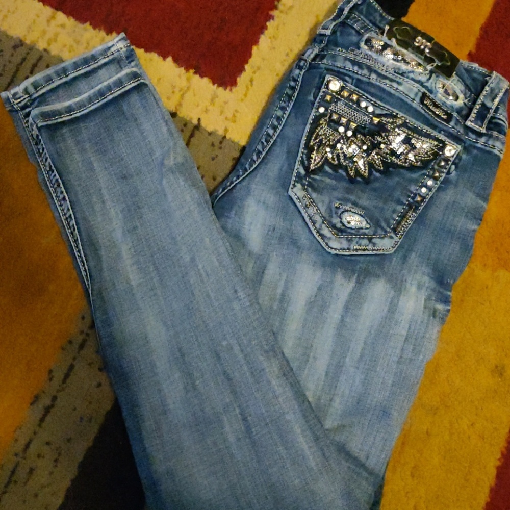 Miss me skinny distressed jeans